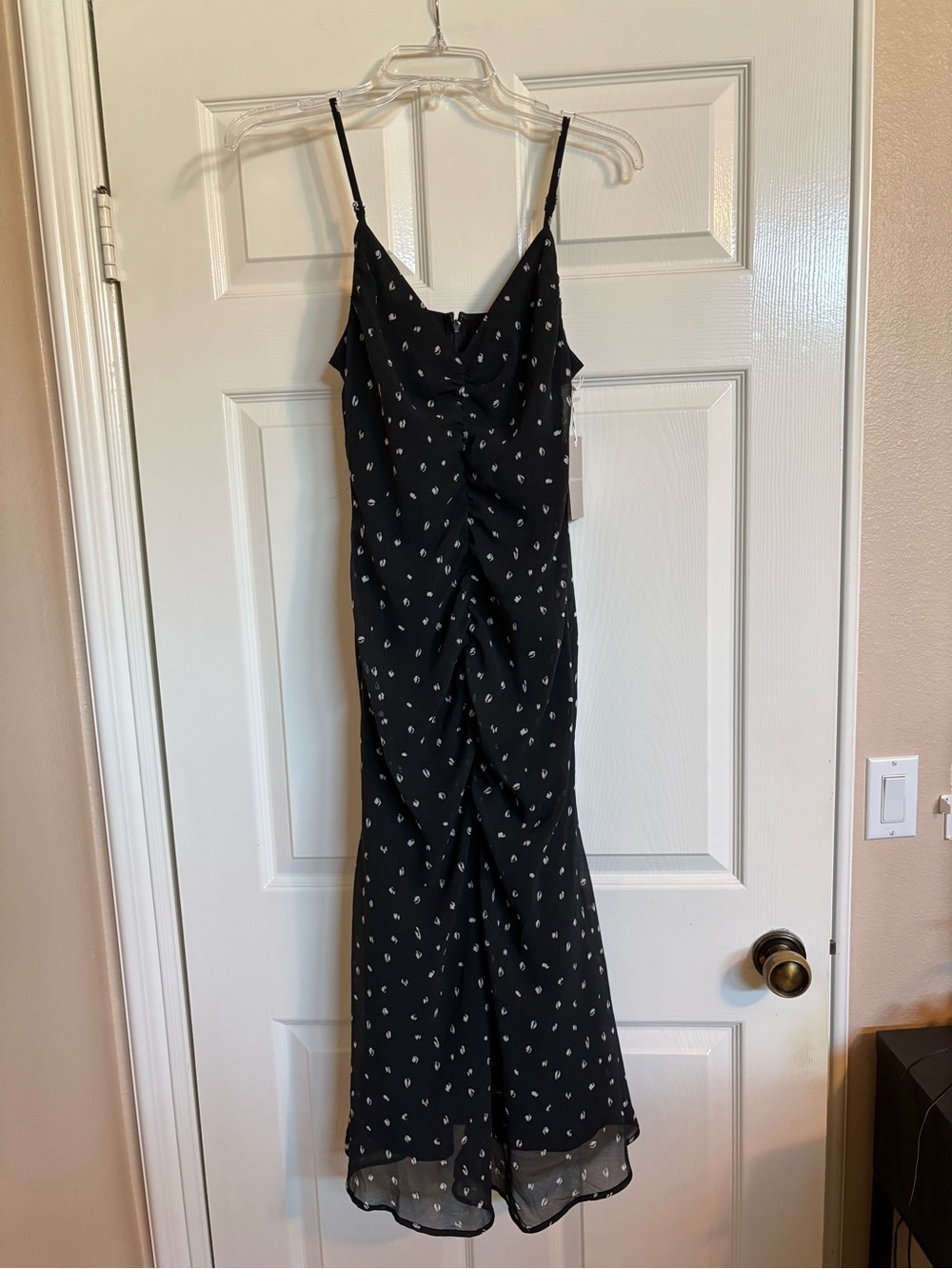Chelsea 28 Black and White Adjustable Strap Midi Dress XS NWT